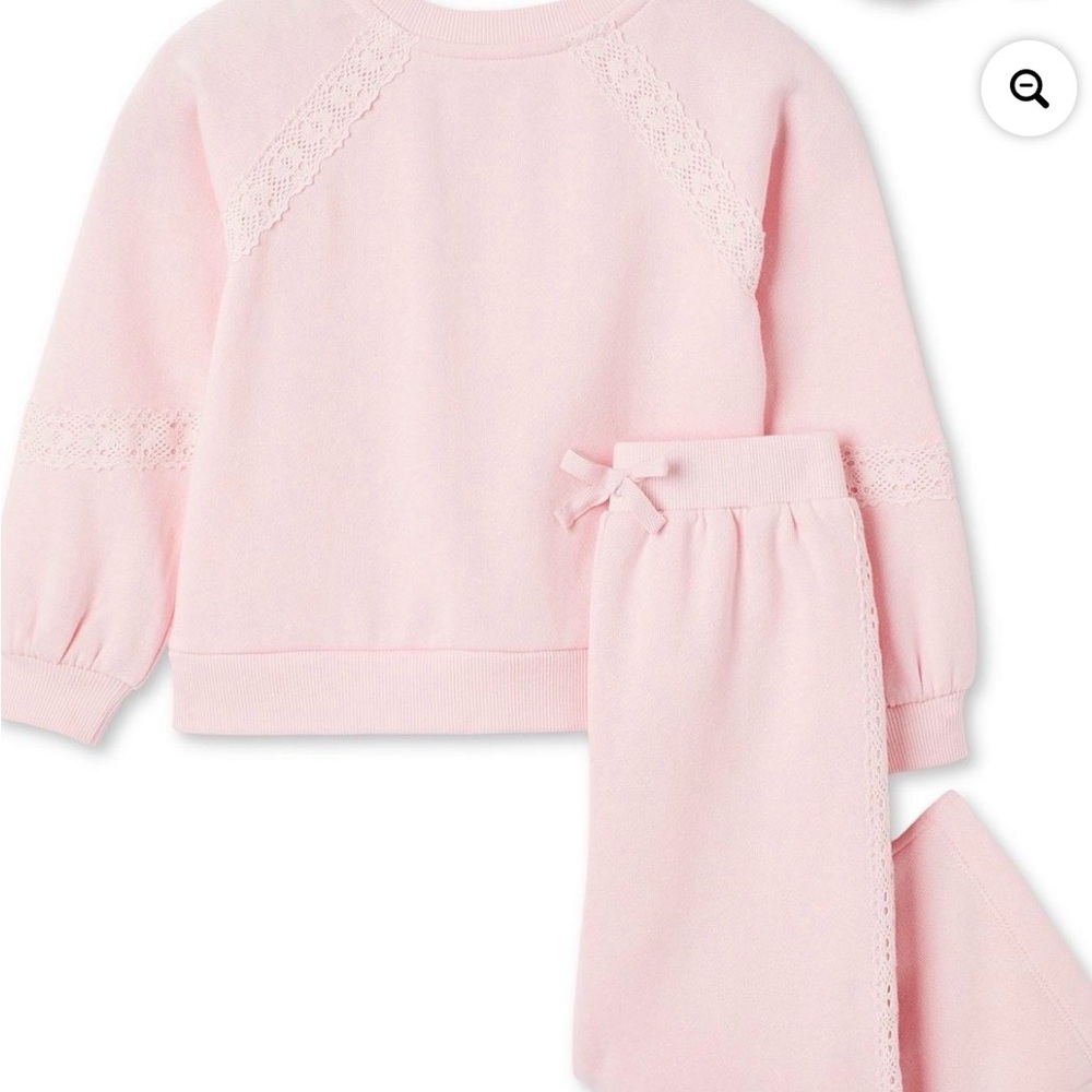 Bundle:Btween Light Pink Lace and Gray Matching outfit Set x2